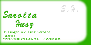 sarolta husz business card
